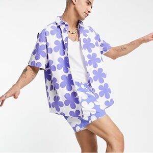 ASOS Purple Floral Shirt